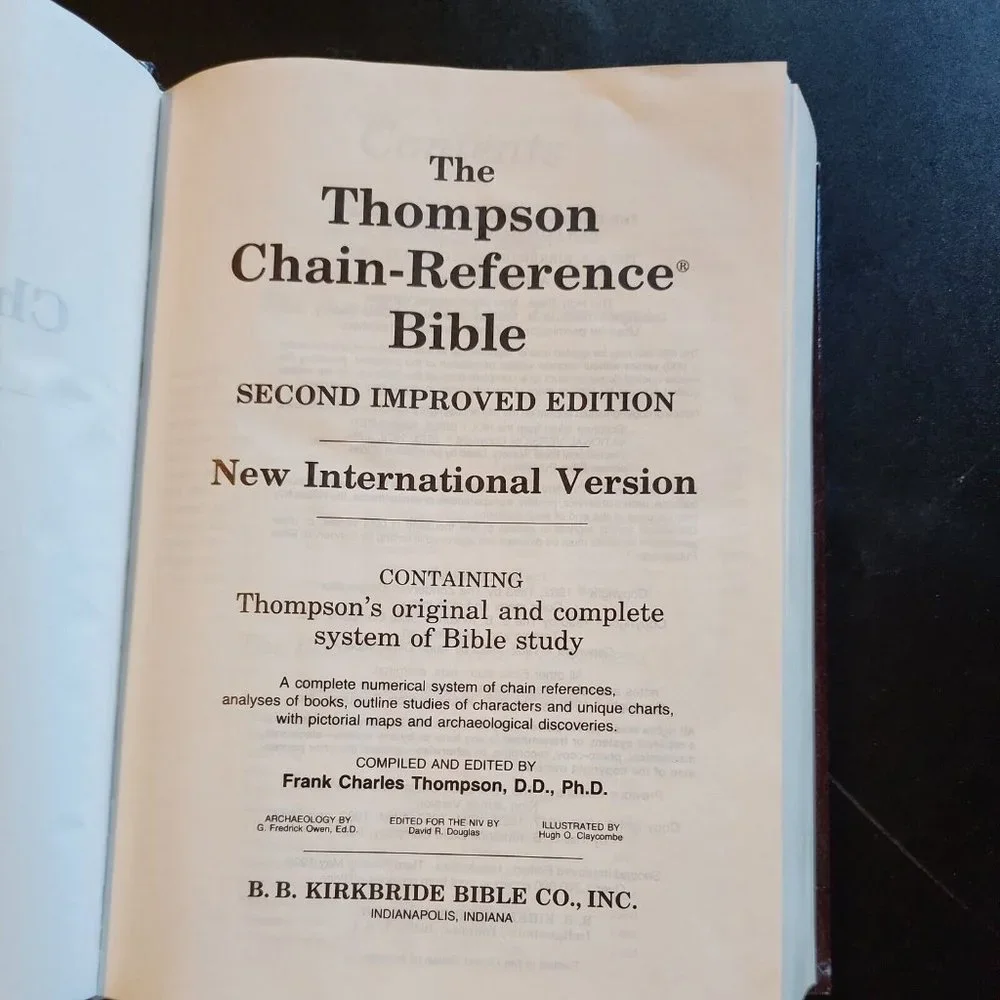Thompson Chain Reference Bible NIV Red Letter Edition Kirkbride Hardcover 1990 - Picture 5 of 12